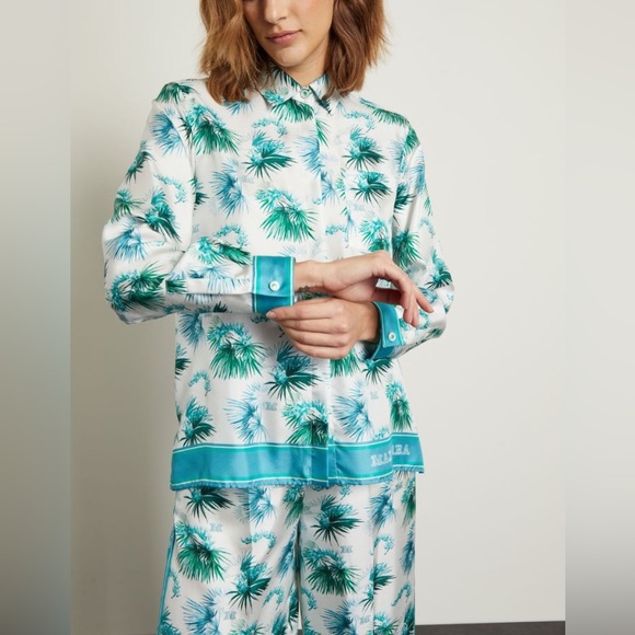 NWT Max Mara 100 % Silk Blouse & Matching Pants Set Size: M US4/6 Spring/Summer - Picture 4 of 17